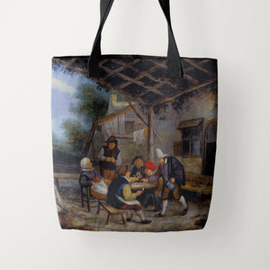 Tote Bags Adriaen van Ostade Peasants Drinking