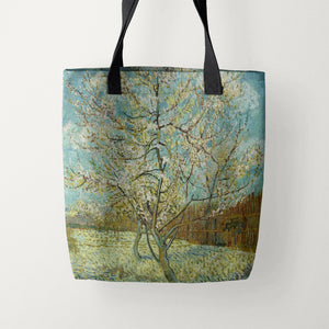 Tote Bags Vincent van Gogh The Pink Peach Tree